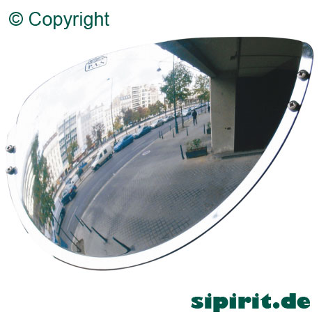 Spiegel für Parkplatzausfahrten mit weitem Blickwinkel: Spiegel für  Parkplatzausfahrten mit weitem Blickwinkel - 800 x 120 x 400 cm